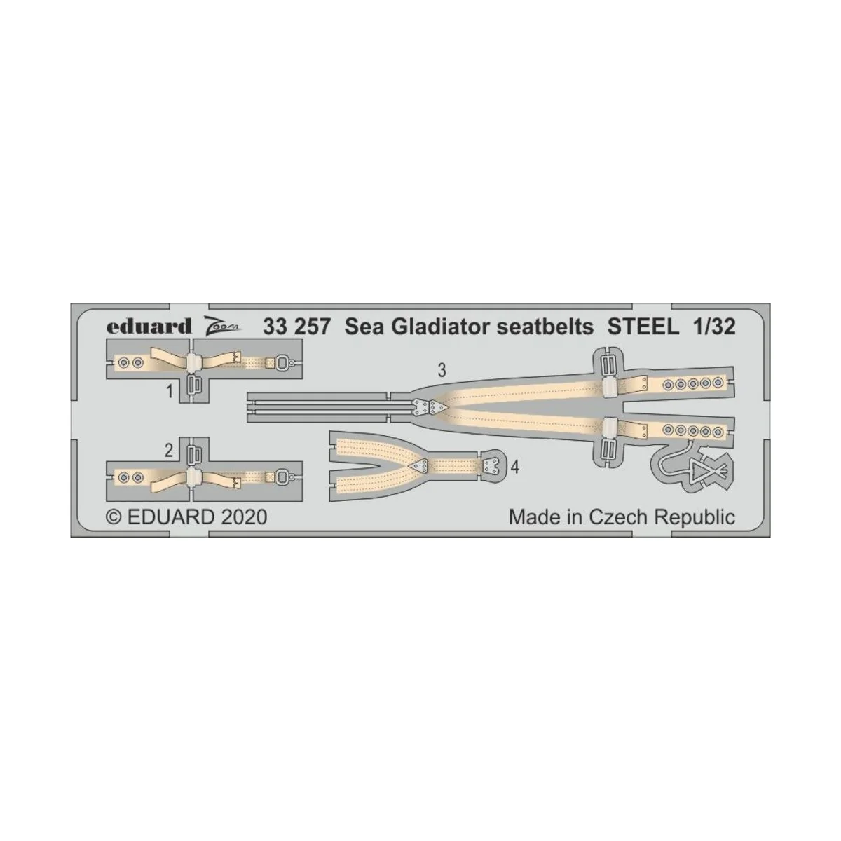 Sea Gladiator seatbelts STEEL for ICM - Eduard Accessories 33257