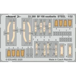 Bf 108 seatbelts STEEL for Eduard, 1/32 - Eduard Accessories 33260