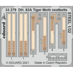 DH. 82A Tiger Moth seatbelts STEEL 1/32 for ICM - Eduard Accessorie...