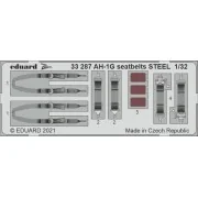 AH-1G seatbelts STEEL 1/32 for ICM - Eduard Accessories 33287