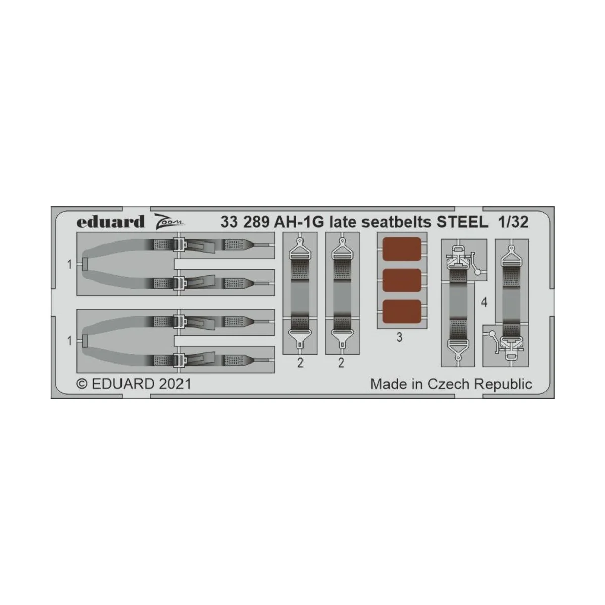 AH-1G late seatbelts STEEL for ICM - Eduard Accessories 33289