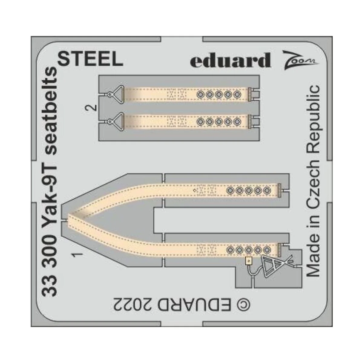 Yak-9T seatbelts STEEL - Eduard Accessories 33300