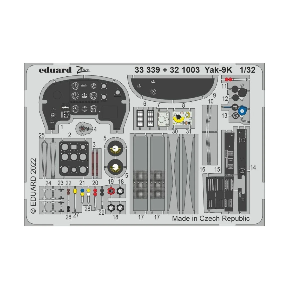 Yak-9K for ICM, 1/32 - Eduard Accessories 33339