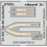 Yak-9K seatbelts STEEL for ICM, 1/32 - Eduard Accessories 33340