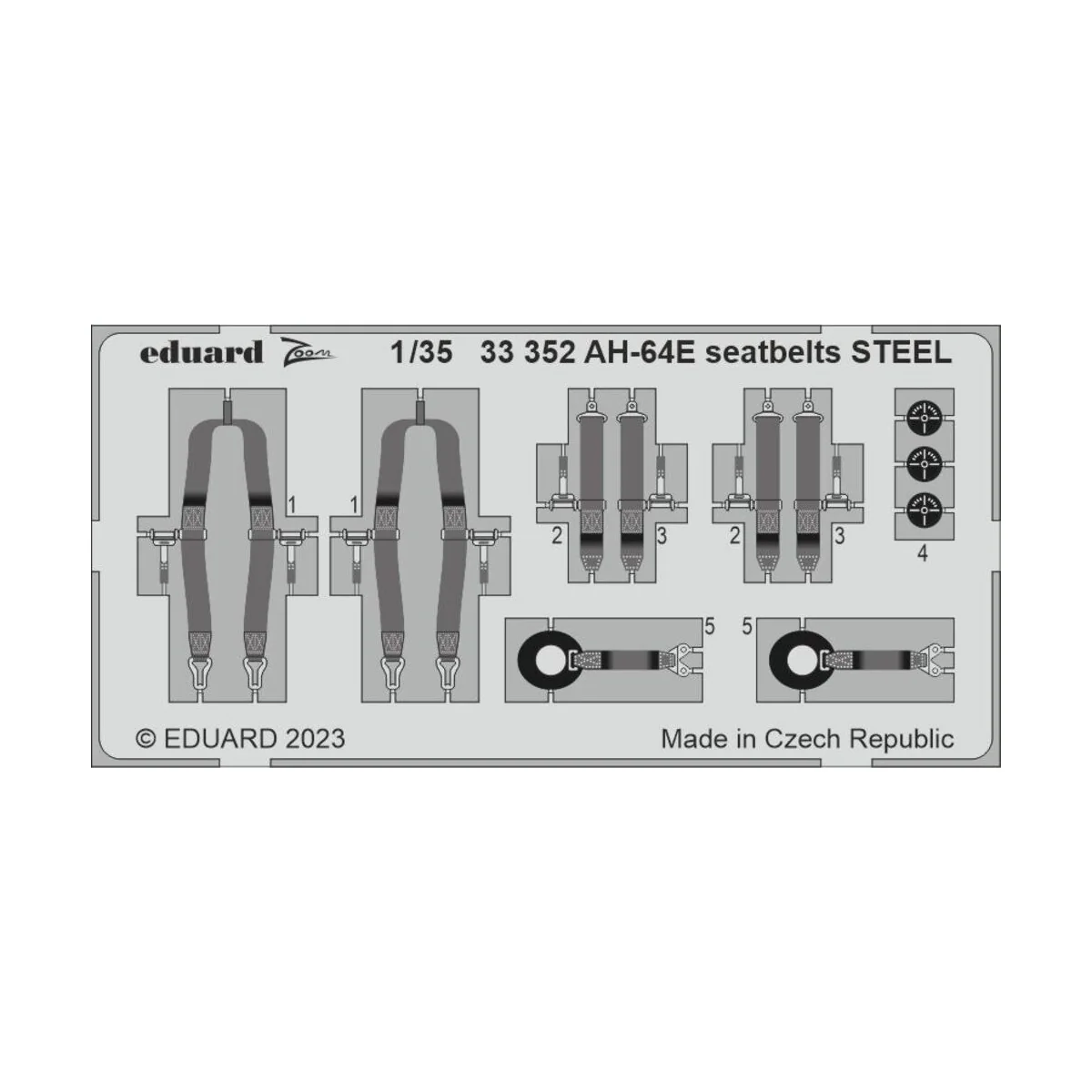AH-64E seatbelts STEEL 1/35 TAKOM - Eduard Accessories 33352