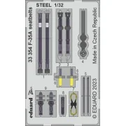 F-35A seatbelts STEEL 1/32 TRUMPETER, 1/32 - Eduard Accessories 33354