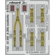 A-20G seatbelts STEEL 1/32 HKM, 1/32 - Eduard Accessories 33356