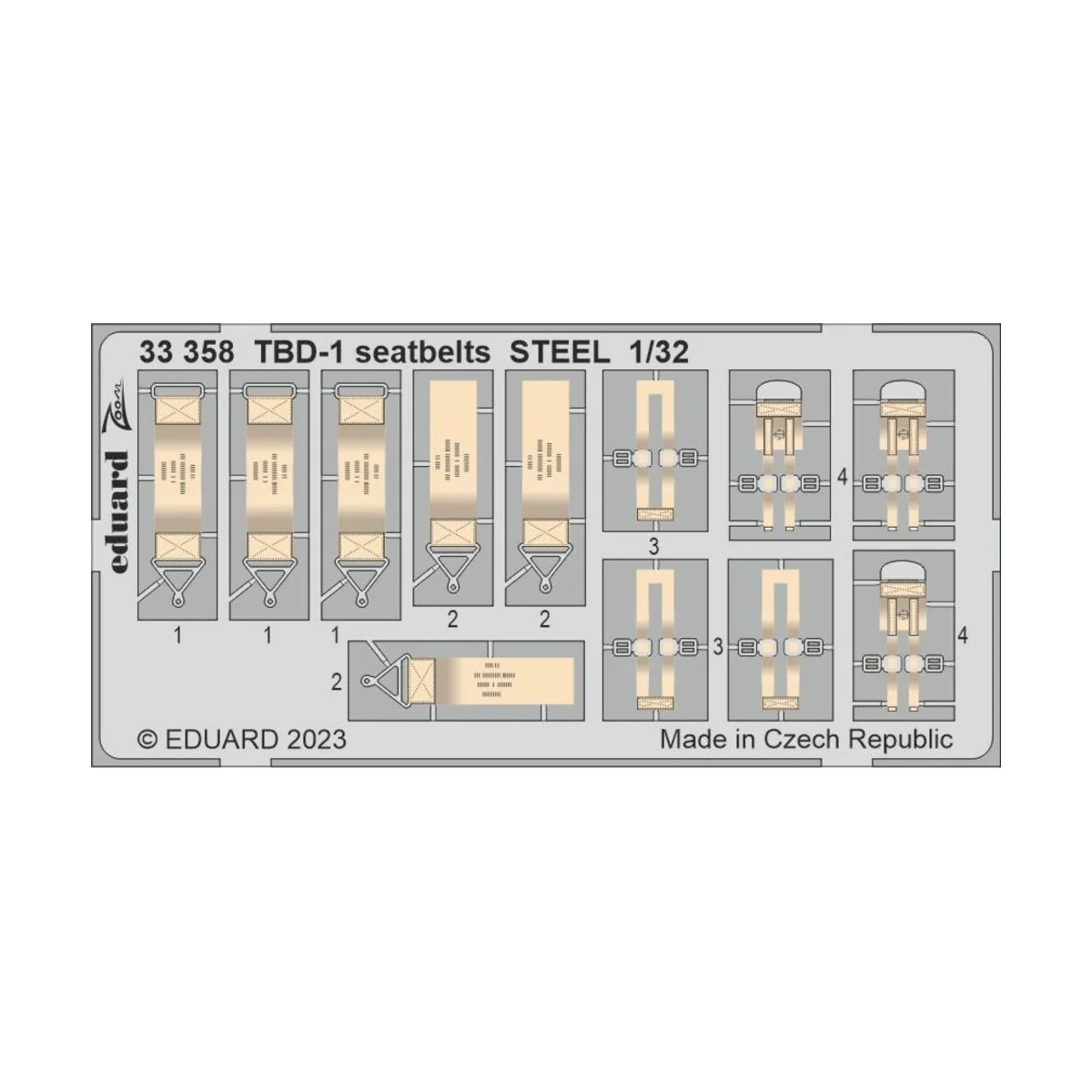 TBD-1 seatbelts STEEL 1/32 TRUMPETER - Eduard Accessories 33358