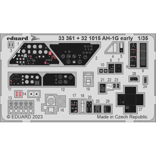 AH-1G early seatbelts STEEL 1/35 - Eduard Accessories 33362