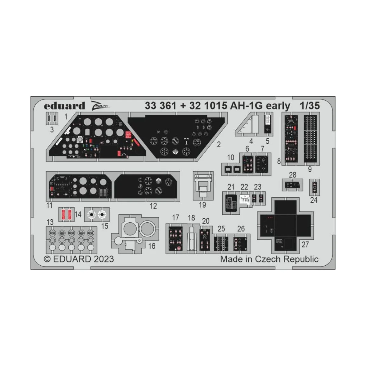 AH-1G early seatbelts STEEL 1/35 - Eduard Accessories 33362
