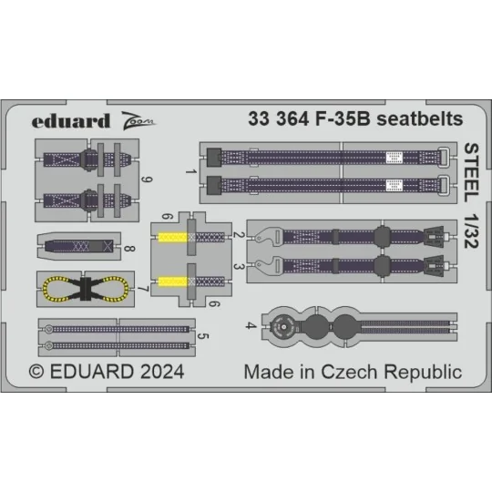 F-35B seatbelrs STEEL, 1/32 - Eduard Accessories 33364