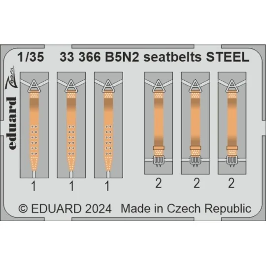 B5N2 seatbelts STEEL BORDER MODEL, 1/35 - Eduard Accessories 33366