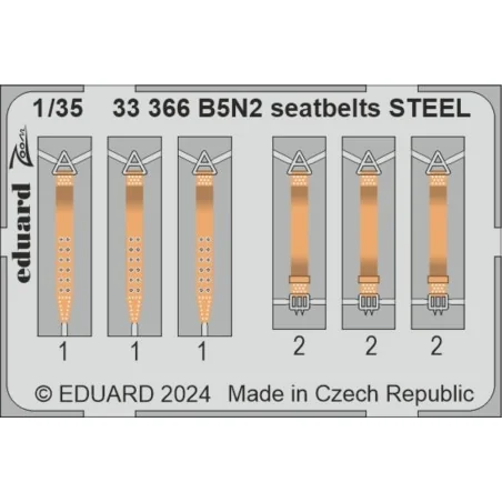 B5N2 seatbelts STEEL BORDER MODEL, 1/35 - Eduard Accessories 33366