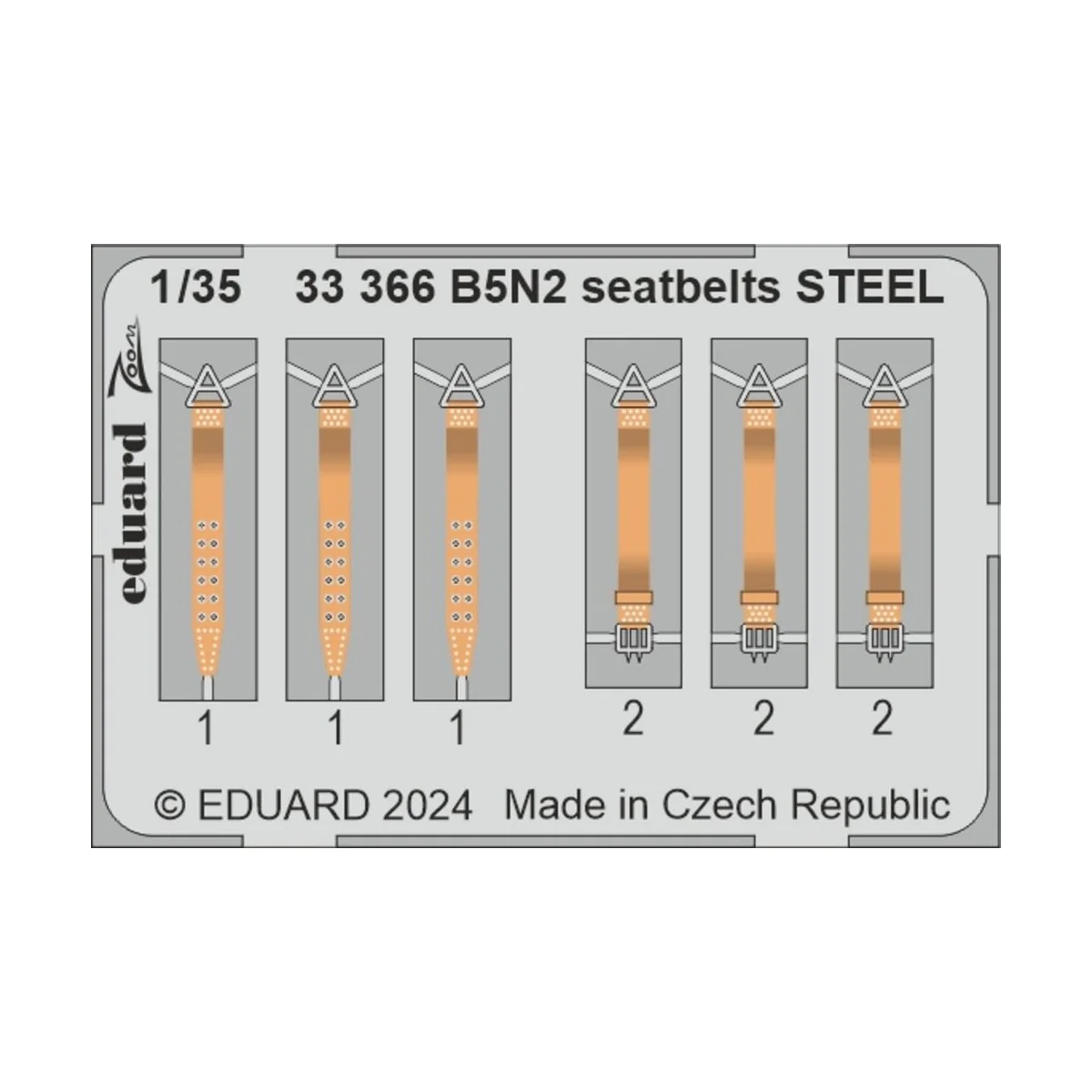 B5N2 seatbelts STEEL BORDER MODEL, 1/35 - Eduard Accessories 33366