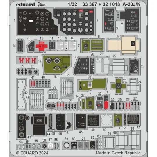 A-20J/K HKM, 1/32 - Eduard Accessories 33367