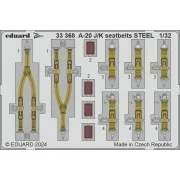 A-20J/K seatbelts STEEL HKM, 1/32 - Eduard Accessories 33368 A-20J/K seatbelts STEEL HKM, 1/32 - Eduard Accessories 33368