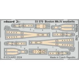 Boston Mk.IV seatbelts STEEL HKM, 1/32 - Eduard Accessories 33370