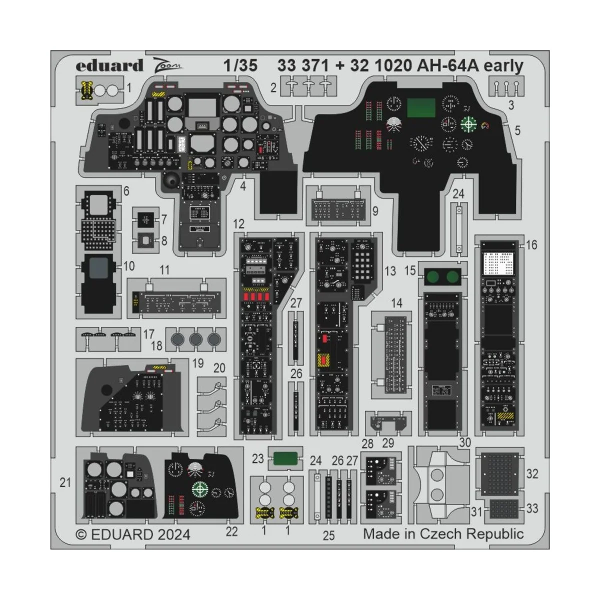 AH-64A early, 1/35 - Eduard Accessories 33371