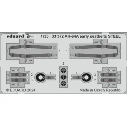 AH-64A early seatbelts STEEL, 1/35 - Eduard Accessories 33372