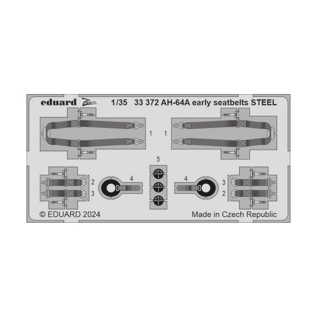 AH-64A early seatbelts STEEL, 1/35 - Eduard Accessories 33372