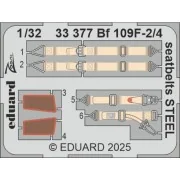 Bf 109F-2/4 seatbelts STEEL HOBBY 2000 / HASEGAWA - Eduard Accessor...