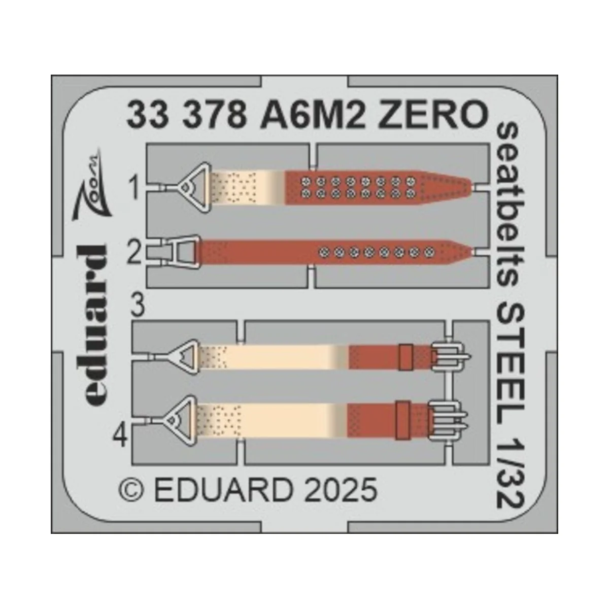 A6M2 Zero seatbelts STEEL TAMIYA - Eduard Accessories 33378