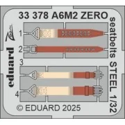 A6M2 Zero seatbelts STEEL TAMIYA - Eduard Accessories 33378