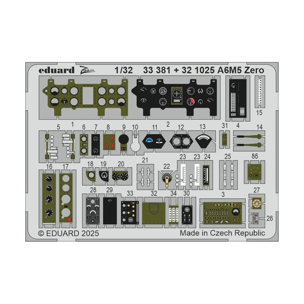 A6M5 Zero TAMIYA - Eduard Accessories 33381