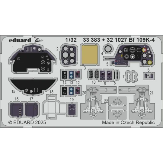 Bf 109K-4 1/32 for Kotare, 1/32 - Eduard Accessories 33383 Bf 109K-4 1/32 for Kotare, 1/32 - Eduard Accessories 33383