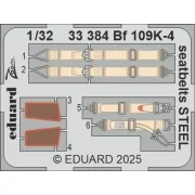 Bf 109K-4 seatbelts STEEL 1/32 for Kotare - Eduard Accessories 33384