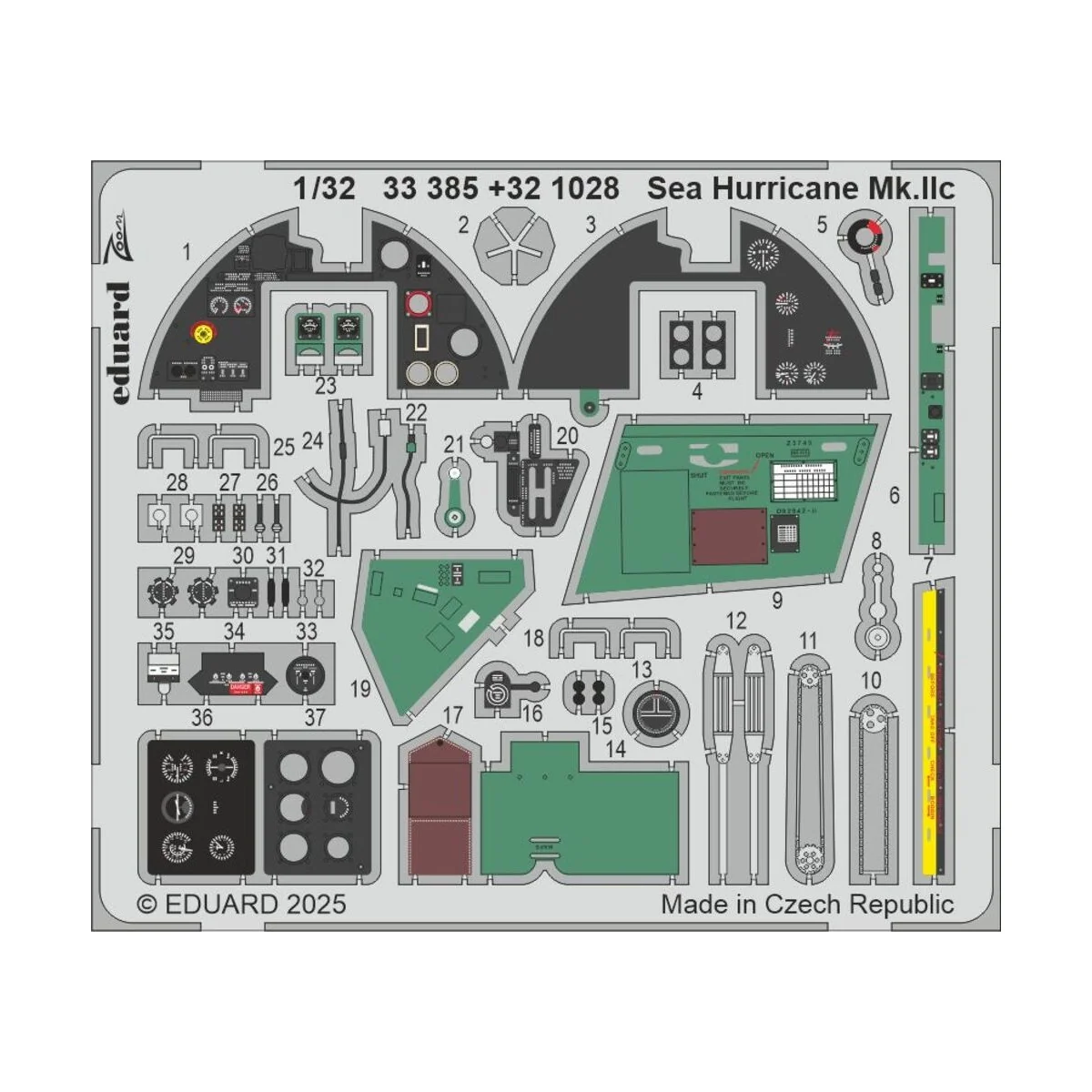 Sea Hurricane Mk.Iic for Revell, 1/32 - Eduard Accessories 33385