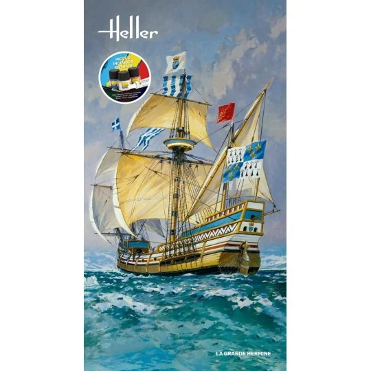 STARTER KIT La Grande Hermine, 1/150 - Heller 56841 STARTER KIT La Grande Hermine, 1/150 - Heller 56841
