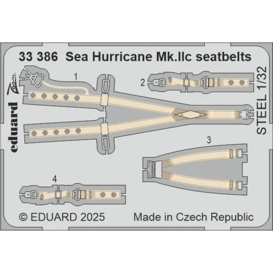 Sea Hurricane Mk.IIc seatbelts STEEL for Revell - Eduard Accessorie...