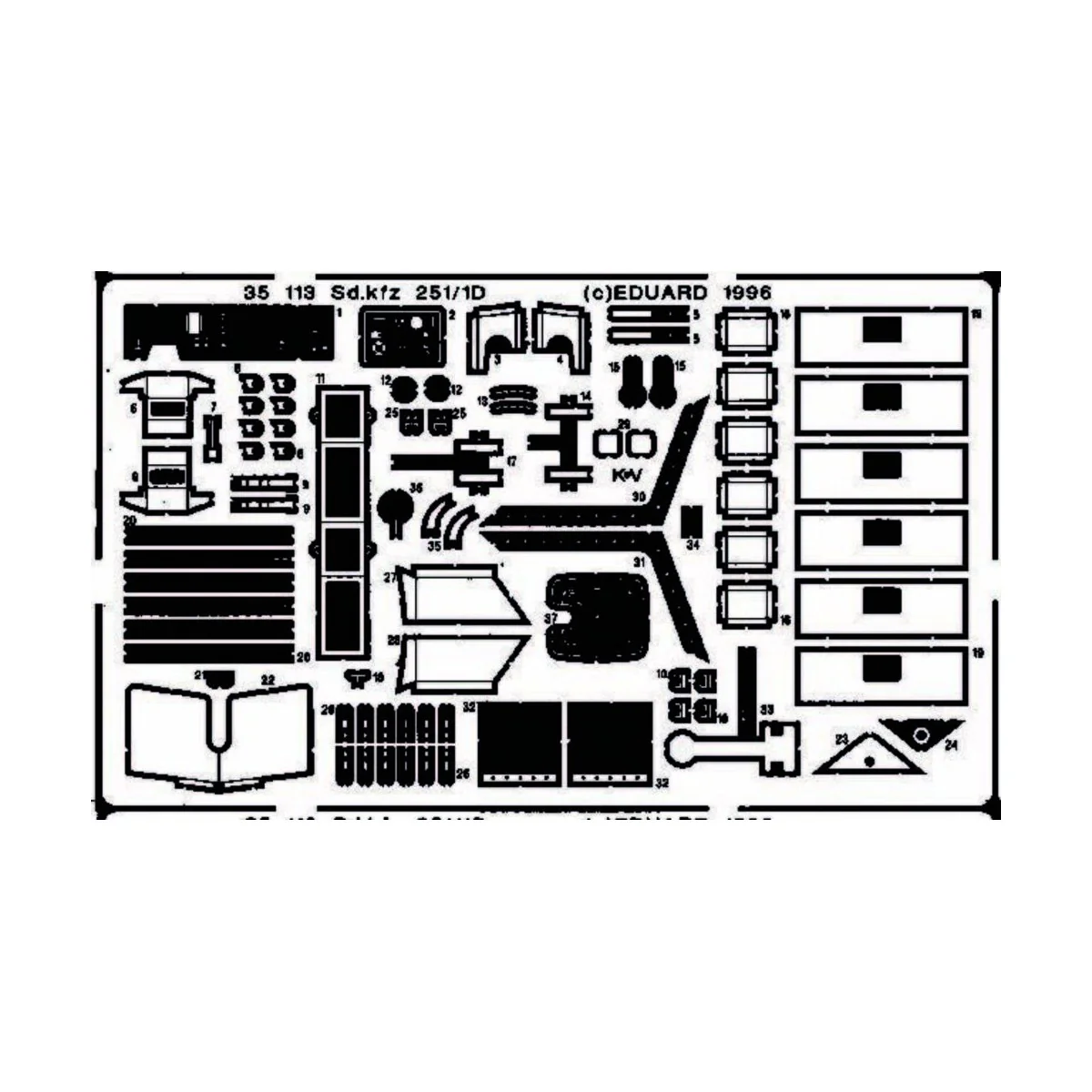 Sd.Kfz. 251/1 Ausf. D Detailbausatz, 1/35 - Eduard Accessories 35113