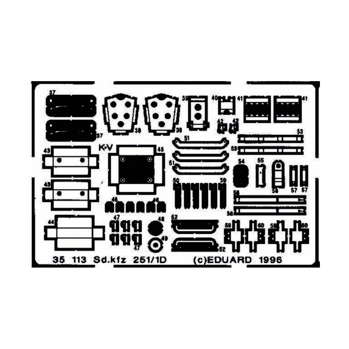 Sd.Kfz. 251/1 Ausf. D Detailbausatz, 1/35 - Eduard Accessories 35113