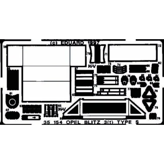 Opel Blitz 3(t) Type S Detailbausatz - Eduard Accessories 35154