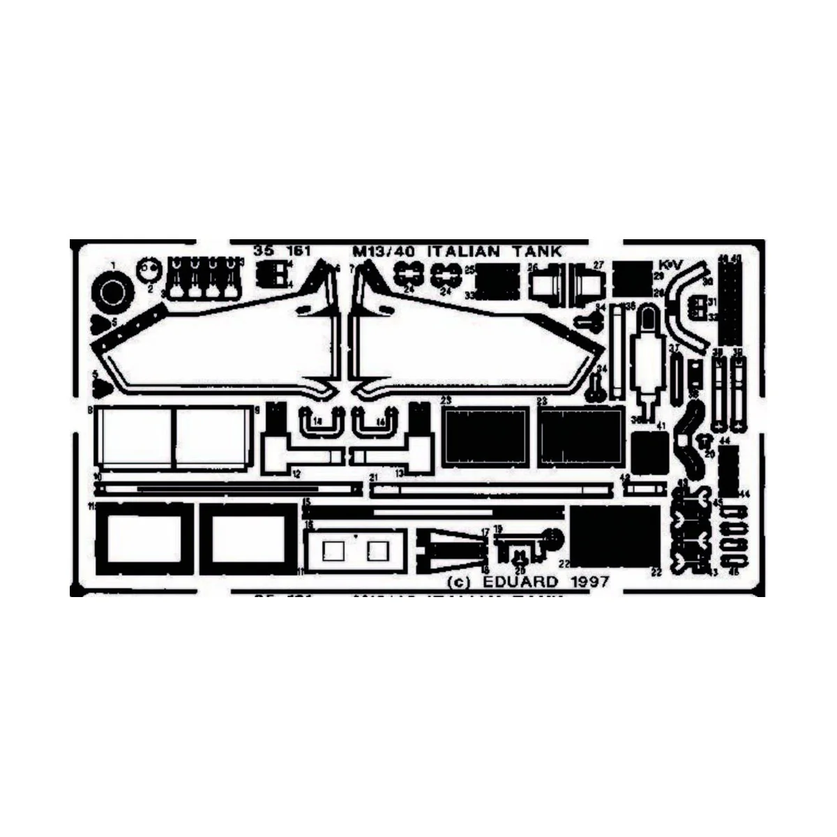 M13/40 Panzer Detailbausatz, 1/35 - Eduard Accessories 35161