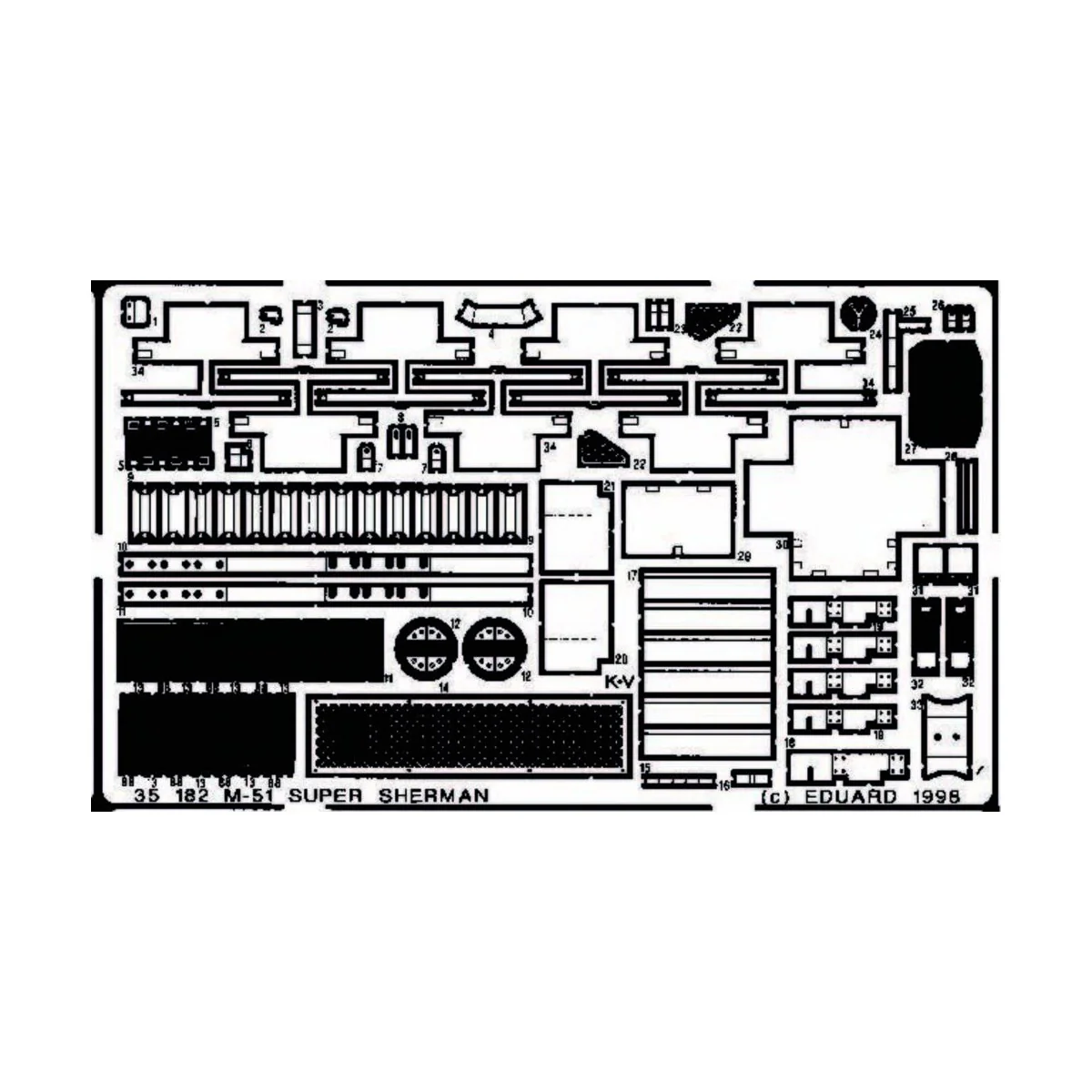 M51 Super Sherman Detailbausatz - Eduard Accessories 35182