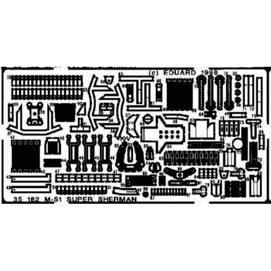 M51 Super Sherman Detailbausatz, 1/35 - Eduard Accessories 35182 M51 Super Sherman Detailbausatz, 1/35 - Eduard Accessories 35182