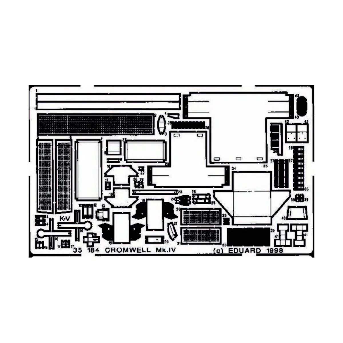 Cromwell MK IV Detailsatz aussen, 1/35 - Eduard Accessories 35184 Cromwell MK IV Detailsatz aussen, 1/35 - Eduard Accessories 35184