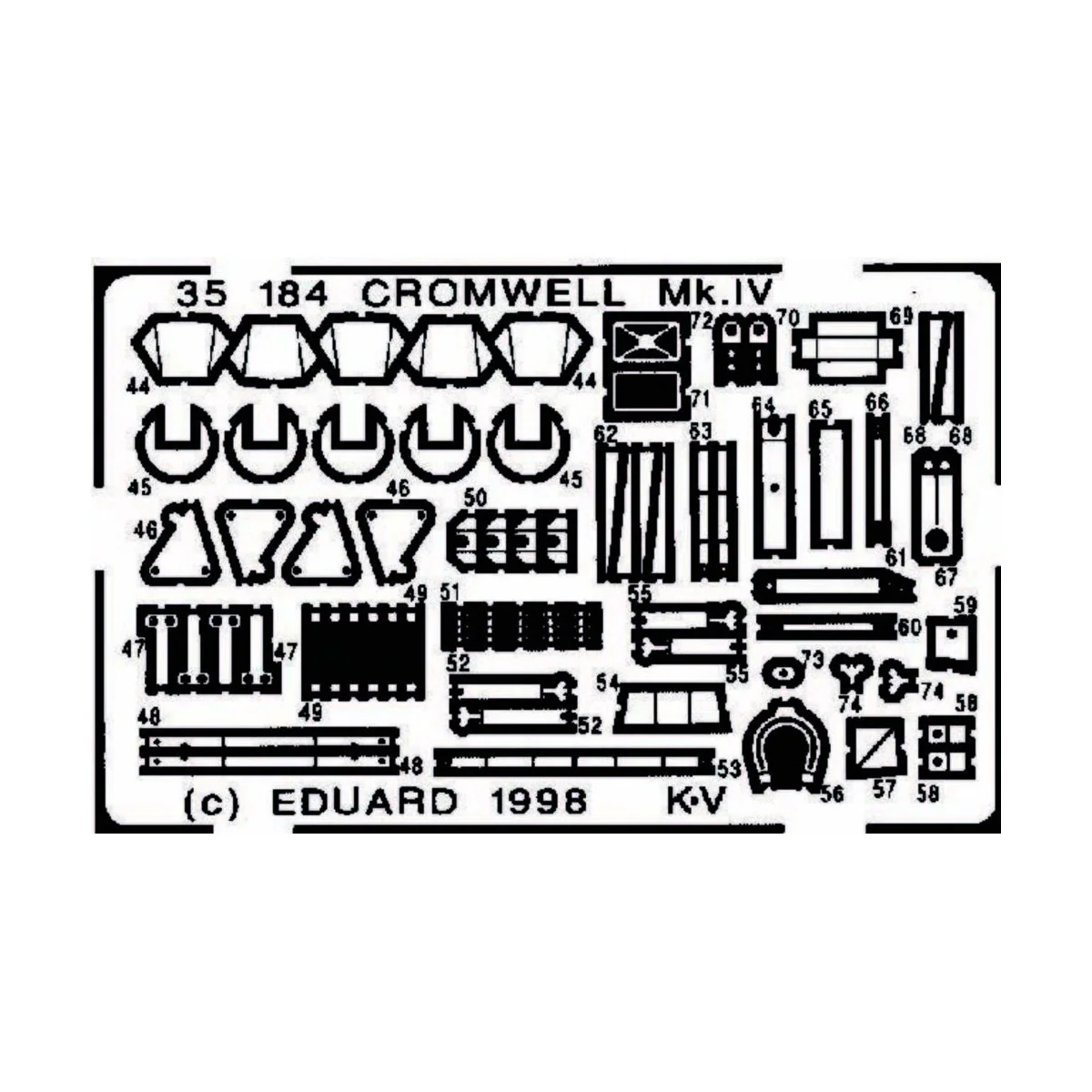 Cromwell MK IV Detailsatz aussen, 1/35 - Eduard Accessories 35184 Cromwell MK IV Detailsatz aussen, 1/35 - Eduard Accessories 35184