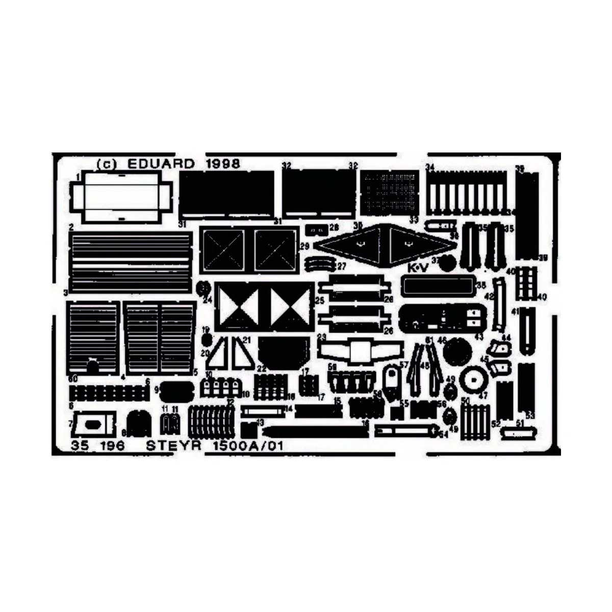 Steyer 1500A/01 Detailbausatz, 1/35 - Eduard Accessories 35196 Steyer 1500A/01 Detailbausatz, 1/35 - Eduard Accessories 35196