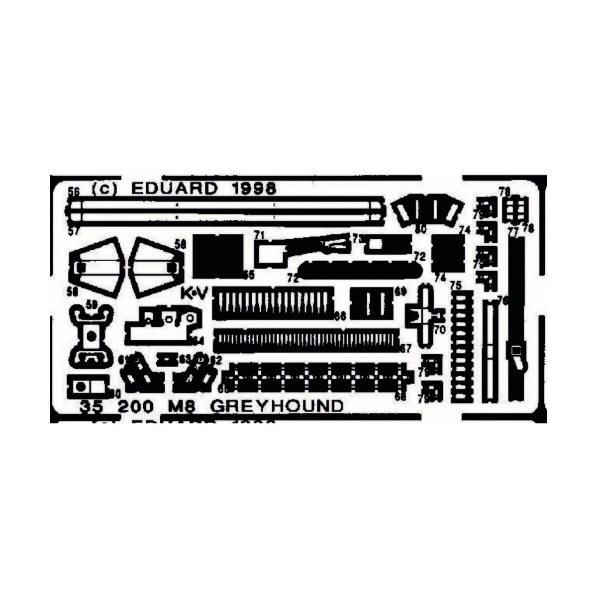 M8 Greyhound Detailbausatz, 1/35 - Eduard Accessories 35200