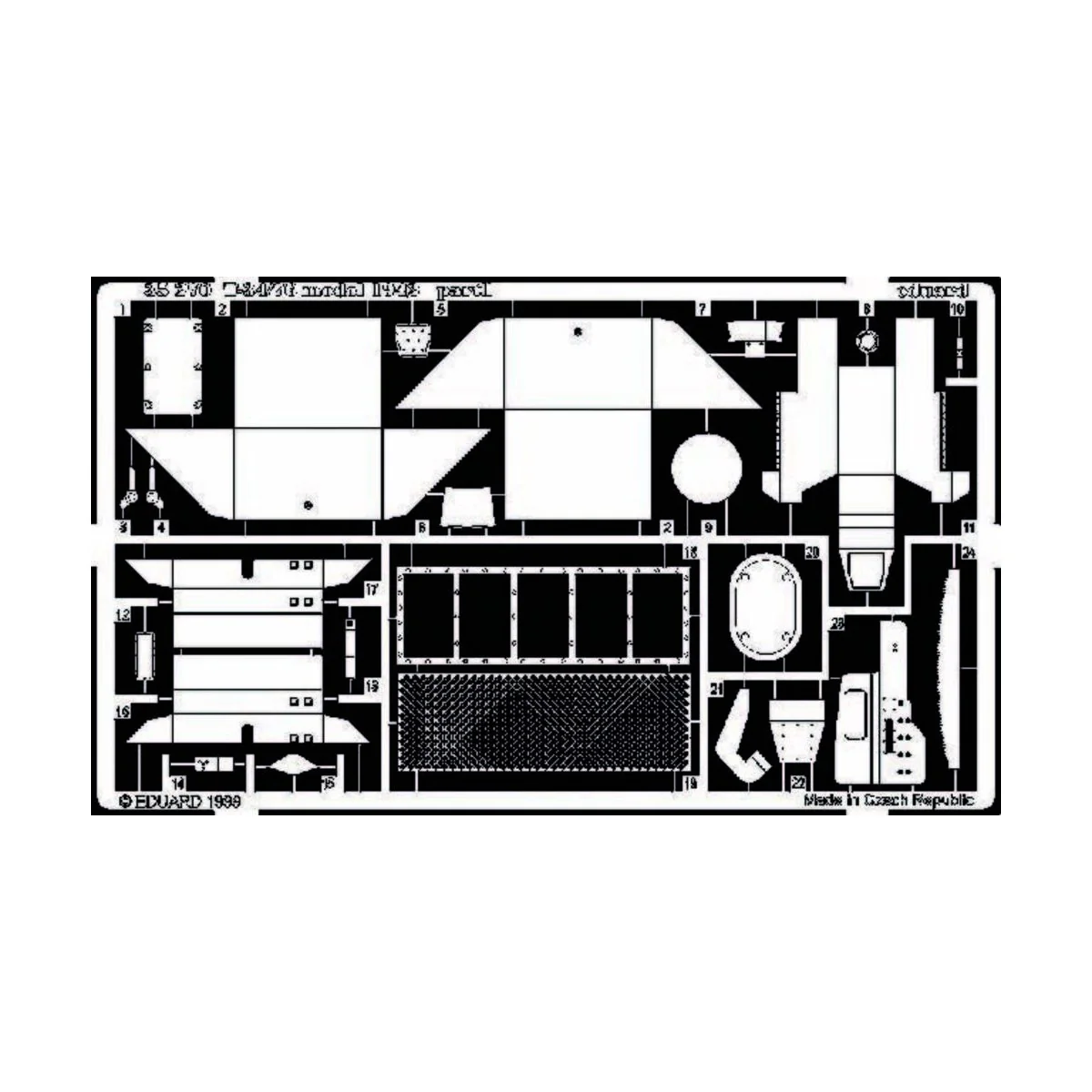 Sowietischer Kampfpanzer T-34/76 1942 Fotoätzsatz, 1/35 - Eduard Ac...