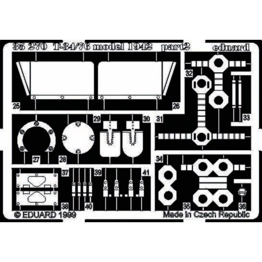 Sowietischer Kampfpanzer T-34/76 1942 Fotoätzsatz - Eduard Accessor...