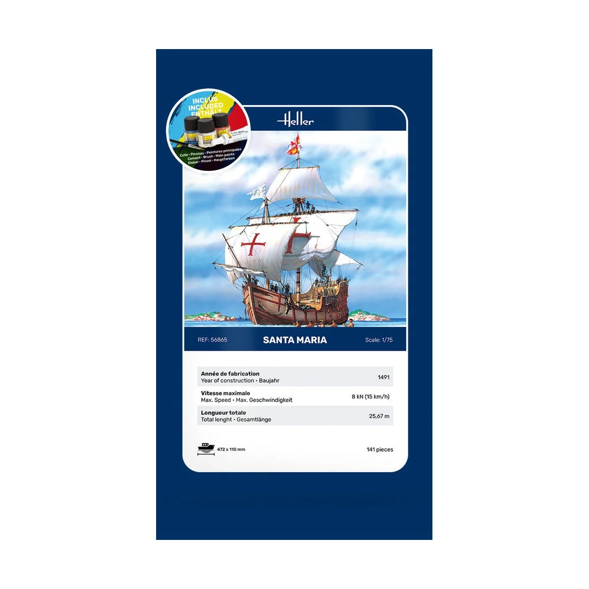 STARTER KIT Santa Maria, 1/75 - Heller 56865