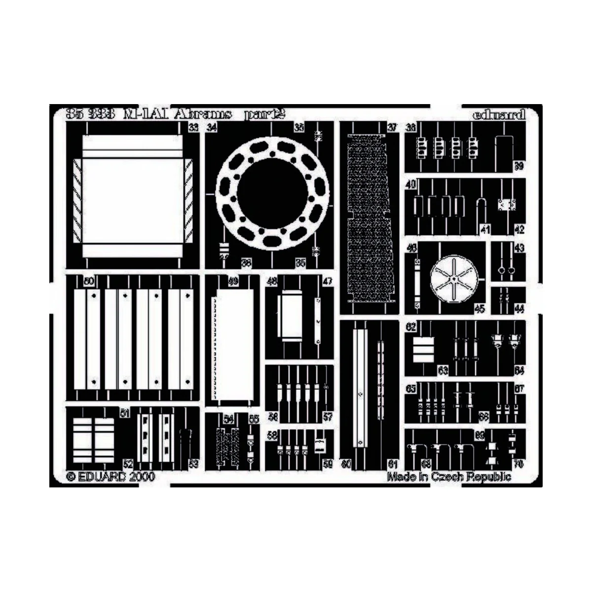M-1A1 Abrams Fotoätzsatz - Eduard Accessories 35333