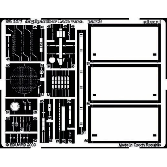 Deutscher Jagdpanther Spätere Version Fotoätzsatz, 1/35 - Eduard Ac...