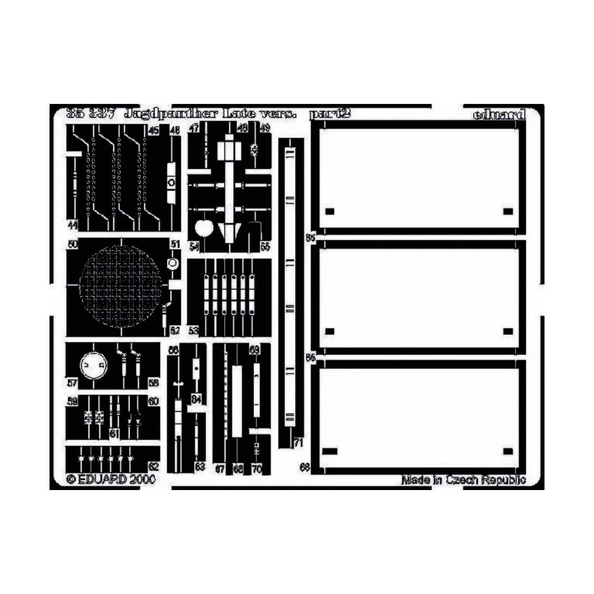Deutscher Jagdpanther Spätere Version Fotoätzsatz - Eduard Accessor...