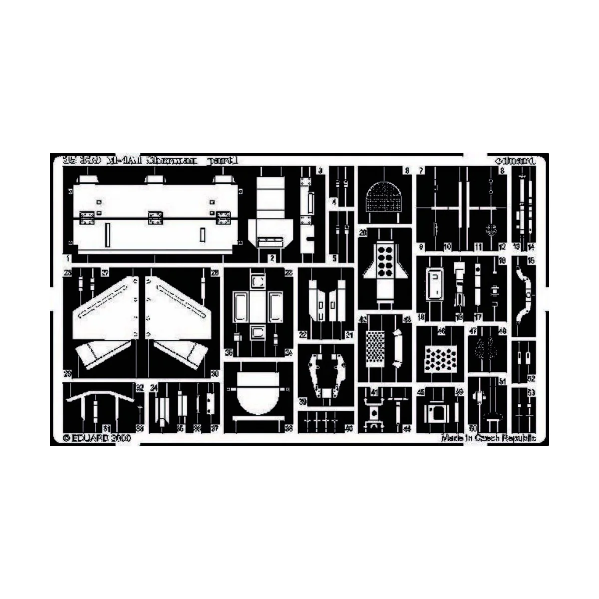M-4A1 Sherman Fotoätzsatz, 1/35 - Eduard Accessories 35339 M-4A1 Sherman Fotoätzsatz, 1/35 - Eduard Accessories 35339